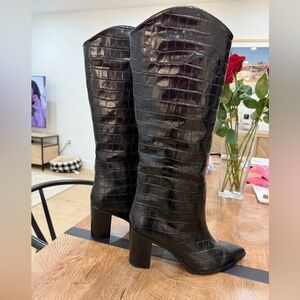 SCHUTZ MARYANA BLOCK BOOT Women’s Size: 10B black